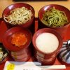 「藤駒本店」生そば＆茶そばを6種類の薬味で楽しめる超豪華「合盛割子そば」は必食です！［2016年10月 郡山・白河旅行記 その9］